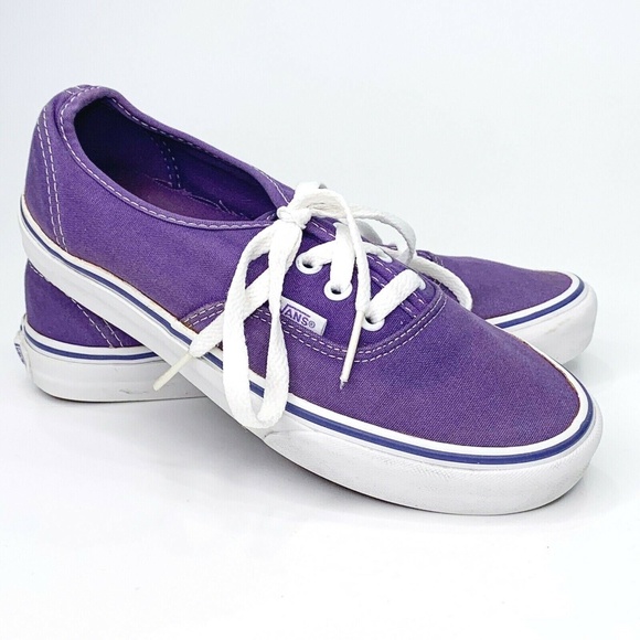 *SOLD* Vans Off The Wall Womens Size 7 Low Top Purple White - Picture 2 of 16
